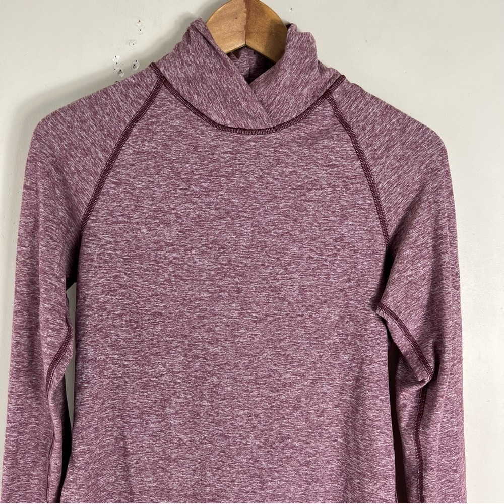 Lululemon Women’s Warm Your Core Long Sleeve Tee Heathered Bordeaux Drama Size 6 - Picture 11 of 14